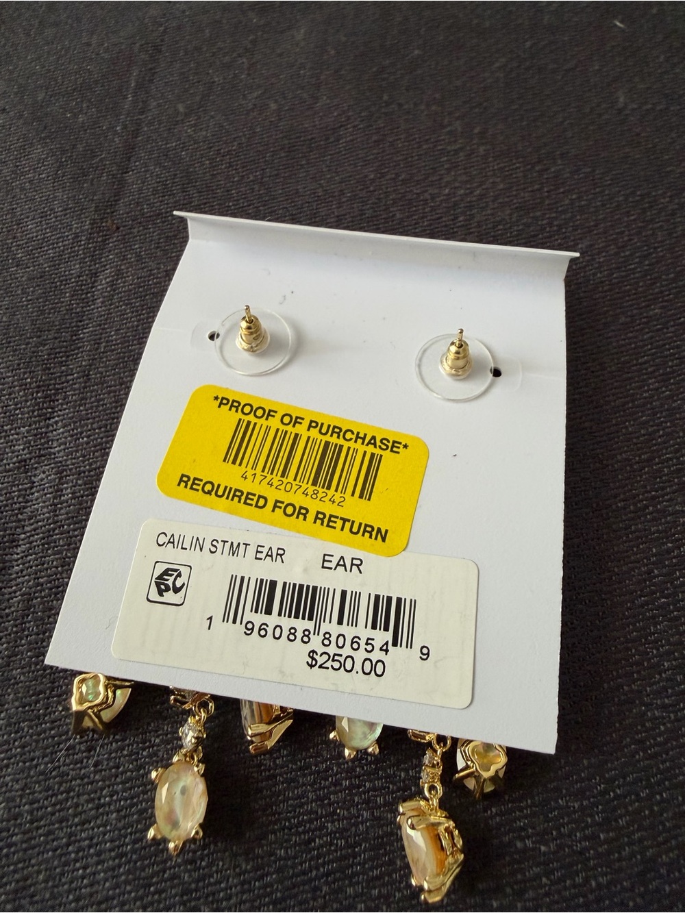 Kendra Scott Cailin Gold Statement Drop Earrings NWT - Picture 9 of 13